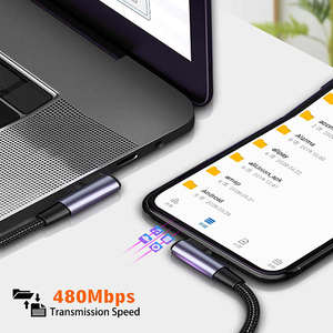 Cable USB Tipo C a Tipo C de 90 Grados, 100W, Carga Rápida, Cable de Datos para <span class=keywords><strong>Apple</strong></span> Macbook, Samsung, Huawei - Product Image 3