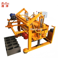 Machine à fabriquer des blocs creux en béton, mobile, à moteur diesel, modèle QMY 4a-30