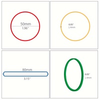 No 18 taille haute qualité Durable petits cheveux élastique coloré élastique pour l'argent et toutes les fins 2 pouces de diamètre