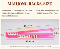 Rak Mahjong Amerika 17,5 Inci Plastik PS 2-in-1 Rak Ubin Mahjong Multi-Warna Grosir OEM ODM