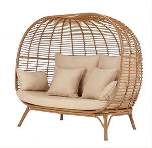 Lit de soleil en osier, <span class=keywords><strong>jardin</strong></span>, Patio, piscine, chaise longue en rotin et aluminium, chaises de soleil d'extérieur - Product Image 2