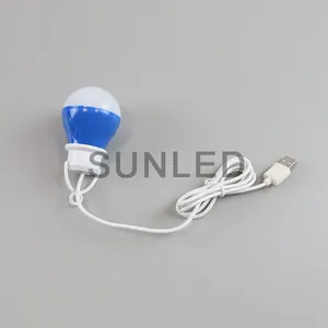 צבע מעטפת USB שקע LED הנורה אור