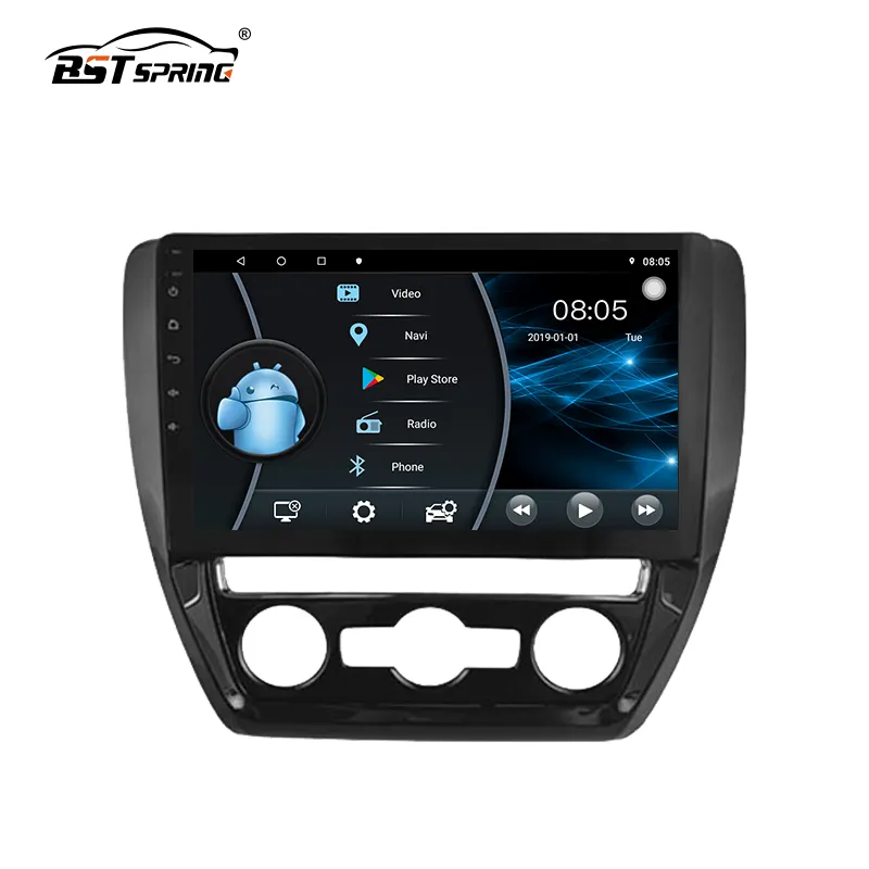 Bossatr Android 10.0 estéreo do carro dvd player para VW Sagitar 2014 2015 sistema multimídia carro de navegação gps rádio do carro din 1