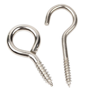 Acero inoxidable antioxidante resistente plata autorroscante oveja madera ojal <span class=keywords><strong>ojo</strong></span> ganchos colgantes tornillos perno <span class=keywords><strong>OJO</strong></span> PARA MADERA - Product Image 4