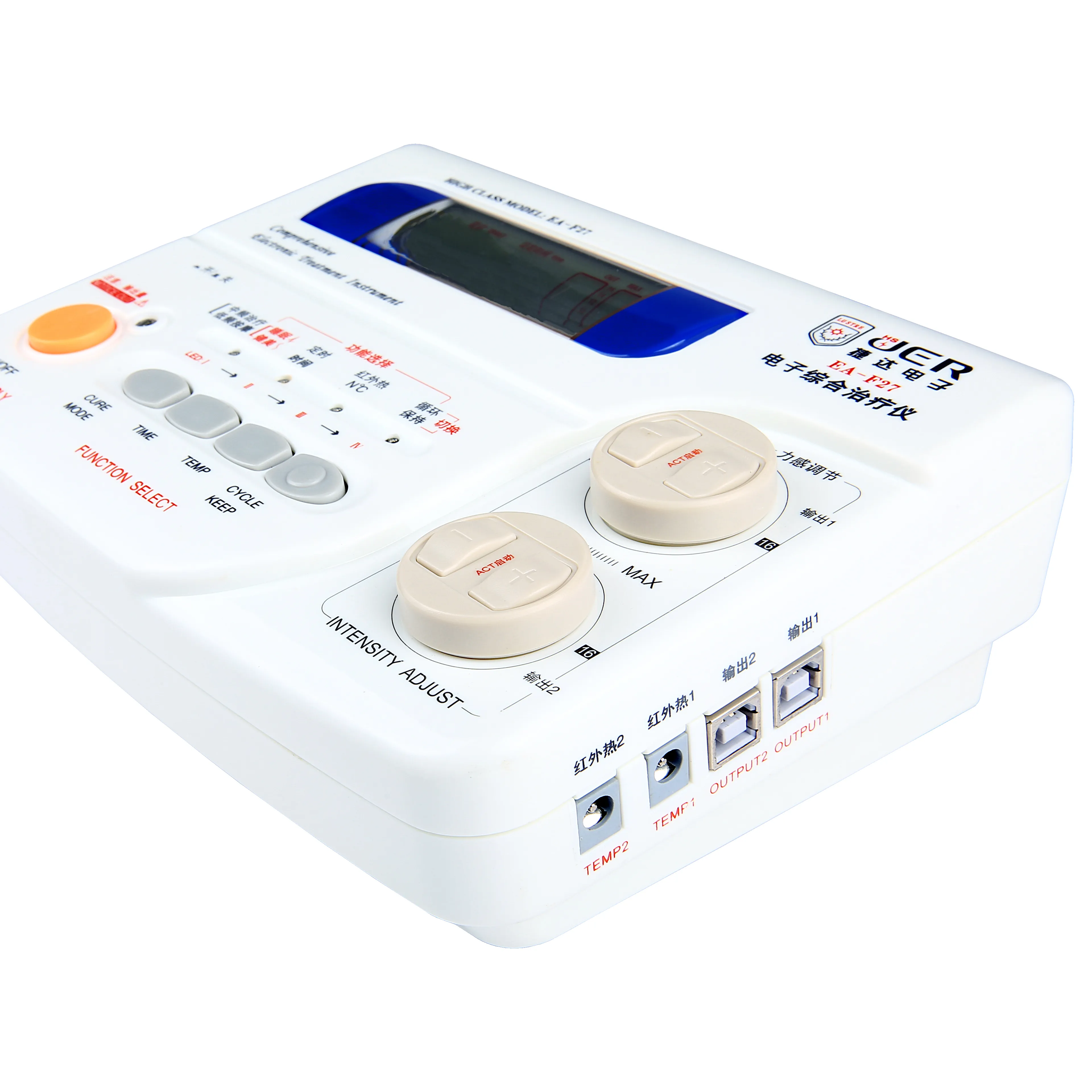 Masajeador Digital con electrodos Tens unit, dispositivo de terapia con productos de masaje corporal para el cuidado de la salud