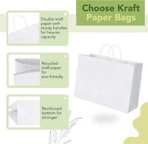 Bolsa de Papel Kraft Personalizada, Ecológica, Reciclable y Biodegradable, con Asa, para Llevar Pasteles y Postres, con su Propio Logotipo - Product Image 2