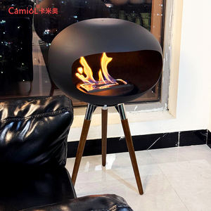 <span class=keywords><strong>Chimenea</strong></span> de Gasolina de Diseño Moderno con Llama Real, Brasero de Hormigón Independiente, Estufa de Alcohol Artística de Alta Gama para Uso en Hoteles y Villas - Product Image 2