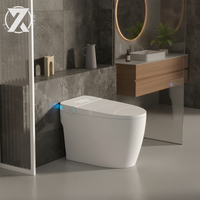 Toilette intelligente avec économie d'eau, design à fermeture douce, céramique sanitaire, matériau écologique, fournisseur en gros, eau chaude, nettoyage