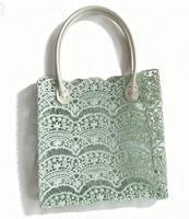 Sac de plage rectangulaire en dentelle crochetée imperméable, cabas ajouré en dentelle, sac à bandoulière, sac à main