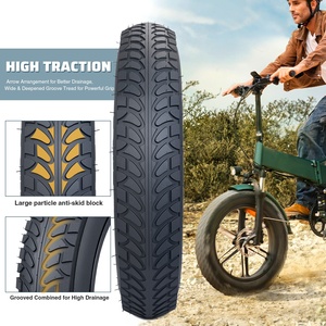 <span class=keywords><strong>Pneu</strong></span> pliable ZUKKA 16''x3.0'' pour vélo électrique, pneumatique en caoutchouc avec bande de roulement rainurée entièrement noire, durable - Product Image 5