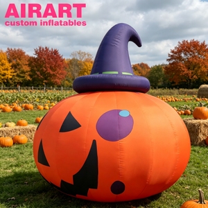 Boules de citrouille gonflables <span class=keywords><strong>pas</strong></span> chères, chapeaux violets décoratifs, citrouilles gonflables d'Halloween - Product Image 2