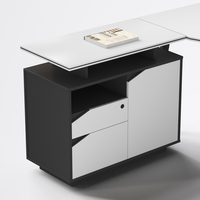 Nouveau design de PDG de luxe Bureau de direction moderne en bois mélaminé pour le mobilier de bureau Bureau de travail