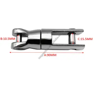 Marine Made AISI 316 สแตนเลสสตีลเรือเรือหมุนคู่ Anchor shackle สำหรับโซ่