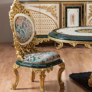 Commercio all'ingrosso stile reale medio-orientale di lusso oro nero <span class=keywords><strong>tavolo</strong></span> da pranzo <span class=keywords><strong>e</strong></span> sedia mobili Set <span class=keywords><strong>tavolo</strong></span> da pranzo Set per 8 - Product Image 4