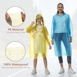 Pe/PEVA/EVA/PVC/Polyester/Nylon dùng một lần Áo Mưa Poncho corful Mưa Poncho phụ nữ dùng một lần áo mưa - Product Image 5
