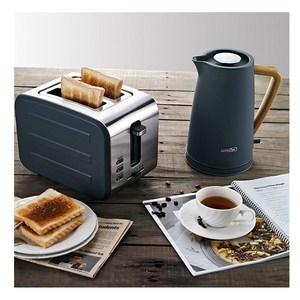 Yongkeng New Household Appliances Wood Handle Blue 360 Degree Rotational Base Electric <b>Kettle</b> <b>and</b> <b>Toaster</b> Set - Product Image 1