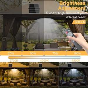 <span class=keywords><strong>Luz</strong></span> colgante solar OVNI 1200LM Gazebo <span class=keywords><strong>Sensor</strong></span> <span class=keywords><strong>de</strong></span> <span class=keywords><strong>movimiento</strong></span> para interiores y exteriores Brillo regulable Control remoto Patio Porche Luces <span class=keywords><strong>de</strong></span> garaje - Product Image 4