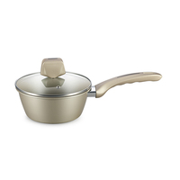 Batterie de cuisine 9 pièces au design moderne avec revêtement antiadhésif en titane Batterie de cuisine en acier au carbone de calibre lourd avec poignée douce au toucher personnalisable