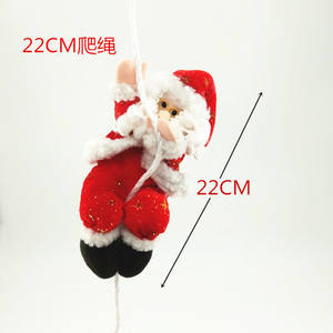 Père Noël grimpant sur une corde, poupée en peluche rouge, ornement suspendu pour arbre de Noël, écologique, 20CM/30CM/36CM, Nouvel An 2023 - Product Image 3