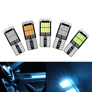 圣车发光二极管灯泡194 24smd 26smd 4014无错误canbus t10发光二极管canbus W5W 194 192 168发光二极管灯泡，带冷红色冷绿色