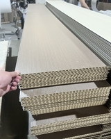 Paneles de Pared y Techo de Fibra de Madera Compuesta WPC, Impermeables y Resistentes al Fuego, Diseño Moderno para Decoración de Interiores