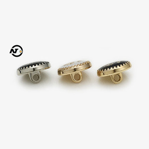 Women's Classic Zinc Alloy Metal Buttons for Shirt Jackets Cufflinks 12mm Eco-Friendly Shank Buttons with Beads - Product Image 4