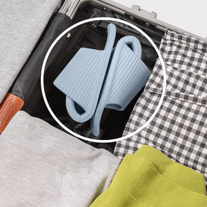 Hotel Travel Beach Vacation Desechable Silencioso Ligero Eva Slides Flip Flop Antideslizante Baño Logotipo personalizado Zapatillas plegables - Product Image 2