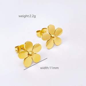 Pendientes de acero inoxidable chapados en oro para mujer de alta calidad, joyería - Product Image 4