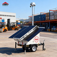 Wasserdichter Flexibler Mobiler Solar-CCTV-Anhänger 3*400W Monokristalline Solarmodule Gel-Batterie Cloud/SD-Karte/NVR
