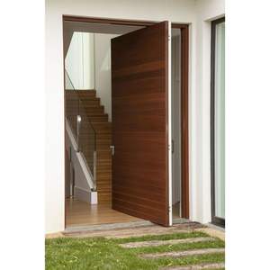 Portes d'entrée pivotantes en bois massif pour villa moderne, en chêne thaïlandais, style contemporain, isolées thermiquement – <span class=keywords><strong>Grande</strong></span> Vente - Product Image 6