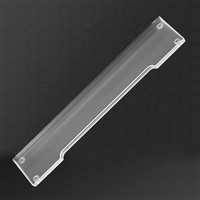 Repose-poignets pour clavier en acrylique transparent durable pour ordinateur de bureau avec tapis antidérapants, repose-poignets personnalisé en plexiglas pour clavier de jeu