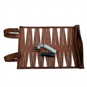 Stocked Travel Roll up <b>Backgammon</b> Luxury <b>Backgammon</b> <b>Board</b> Game Portable Suede <b>Backgammon</b> Game for GIfts - Product Image 1