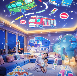 Projecteur d'étoiles BT rechargeable en forme d'œuf de dinosaure avec 6/12/21 diapositives et lampe musicale pour chambre d'enfant - Product Image 2