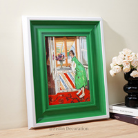 Peintures de paysages européens, fleurs, art mural vintage, cadre en bois, impression sur toile de luxe, décoration de la maison