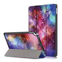 Étui de protection pliable à trois volets pour tablette iPad 10.2 2020, peint, moulage personnalisé, marque personnalisable, vente en gros