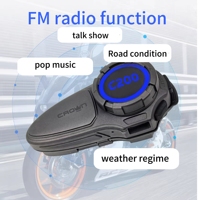 Intercom Casque Moto BT & HiFi 10 Voies Mesh Intercom pour Casque de Moto 90% Étanche pour Accessoires de Moto