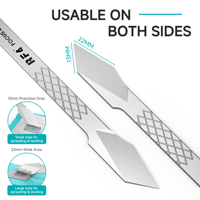 Grattoir à étain non magnétique RF4 SC3 15 °   Lame ultra-fine 13 mm/22 mm double face transparente pour soudure et étainnage de circuits imprimés