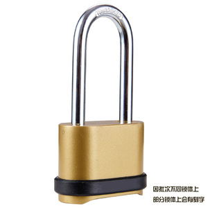 กุญแจคล้องแบบผสมผสาน โลหะผสมสังกะสี ห่วงยาว ขนาดเส้นผ่านศูนย์กลาง 7 มม. ตัวล็อคทรงสี่เหลี่ยม สำหรับประตูคลังสินค้า/ประตูรั้ว - Product Image 5