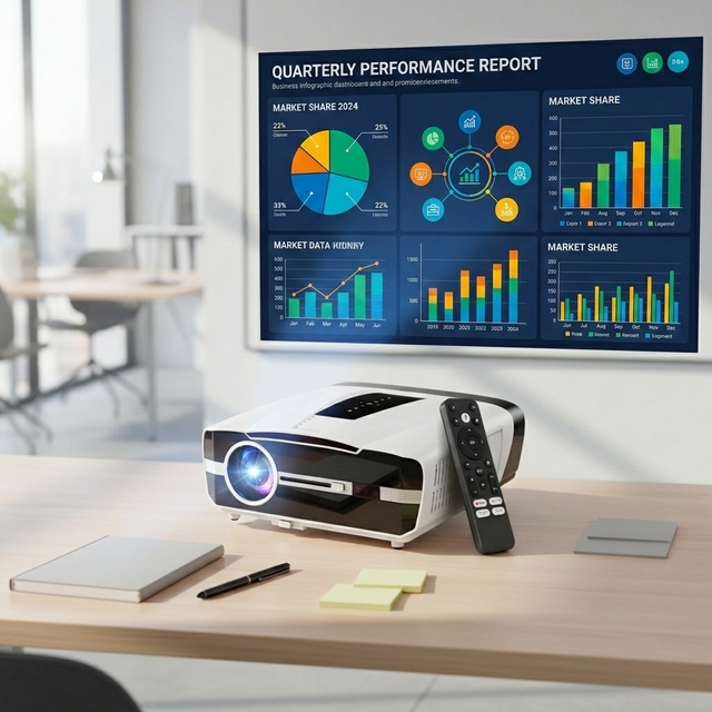 Google TV Projector 1850ANSI Lumens 4K 40W Dual Speakers Short Throw TOF Auto Focus Google Voice for Importer