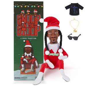 2025 Noël Snoop Dogg Snoop sur un Stoop Elf 12 en petits jouets en peluche décor d'étagère comprend un elfe jouet supplémentaire t-shirt lunettes de soleil - Product Image 5