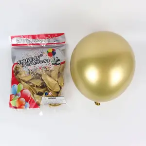 Ballons à hélium mats pour anniversaire, décoration de mariage pour adultes, ballons en Latex métal noir, or, argent, 12 pouces, pièces