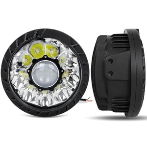 Feux de travail LED ronds blancs super lumineux 9-80V de 7 pouces pour pare-chocs de camion, accessoires automobiles - Product Image 1