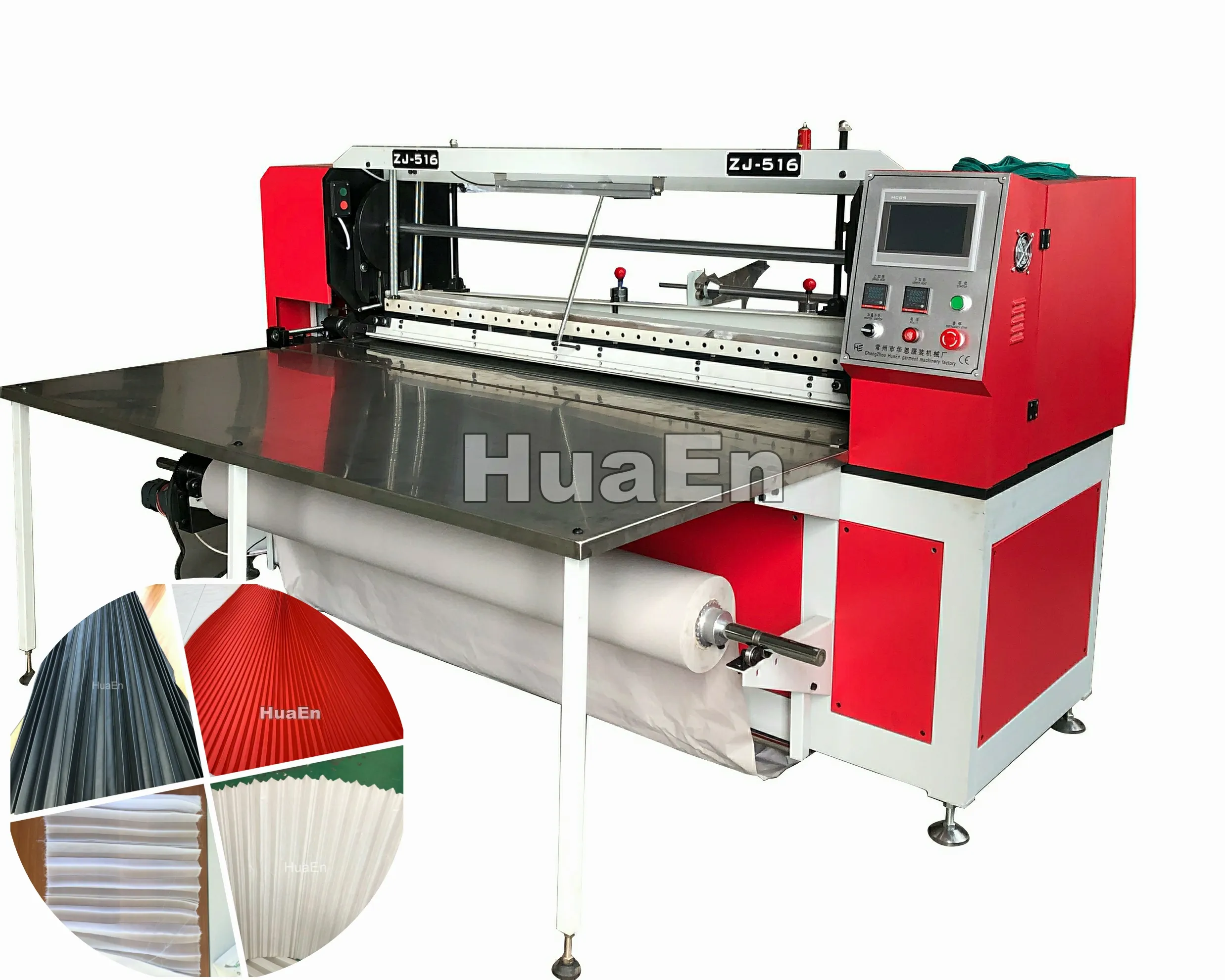 Fabrikant Huaen ZJ-516 Zj 516 Accordeon Sunray 2 In 1 Rok Plooien Machine dan Rok Machine