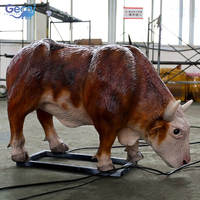 Modèle d'animal animatronique de vache, simulation personnalisée pour parc d'attractions