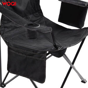 Silla plegable para acampar al aire libre Woqi, silla portátil negra para playa, pesca, picnics y fogatas, 50x50x95cm - Product Image 4