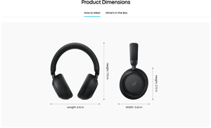 Auriculares Anker Soundcore Space 2 con Cancelación Activa de Ruido, Controlador Dinámico, Audio de Alta Resolución LDAC, Baja Latencia, Batería de 50H, Bluetooth - Product Image 6