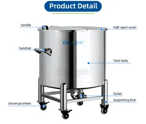 CYJX Moveable Cosmetic Storage Tank Stainless Steel Storage Tank Liquid Chemical Storage Tank