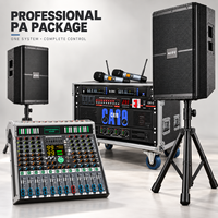 Système de sonorisation professionnel complet AOFO avec deux microphones sans fil portatifs, amplificateurs 2 et 4 canaux pour scène, karaoké, DJ