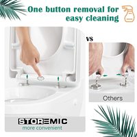 Easy — siège de toilette à dégagement rapide, avec mécanisme de fermeture souple, fixation facile sur le haut et le bas