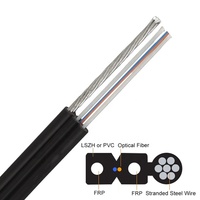 Penjualan Langsung Pabrik Kabel Serat Optik Udara Berpenguat Baja FTTX FTTH FTTR Kabel Drop Fiber Dengan Messenger Gjxch